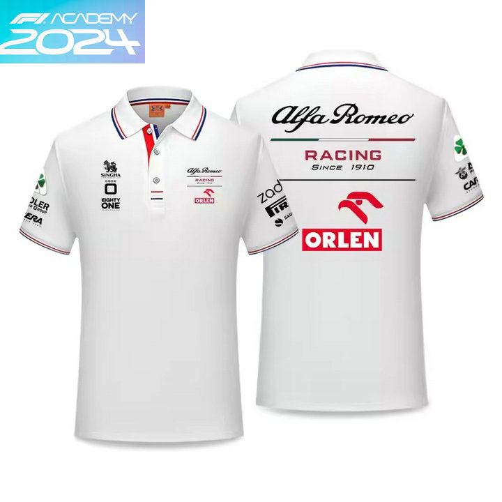 2024 Polo Alfa Romeo F1 Team Orlen Homme Col Contrasté Manche Courte